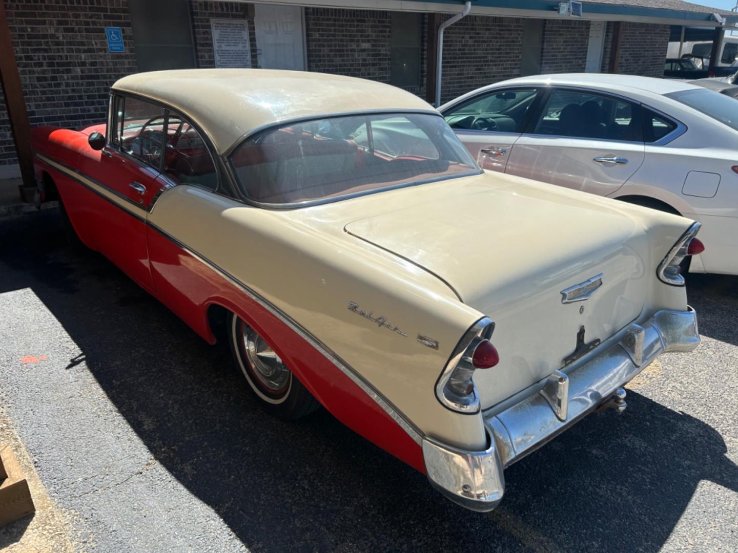 1956 Red Chevrolet Bel Air Bel Air (C56F032989) , located at 1687 Business 35 S, New Braunfels, TX, 78130, (830) 625-7159, 29.655487, -98.051491 - Photo#1